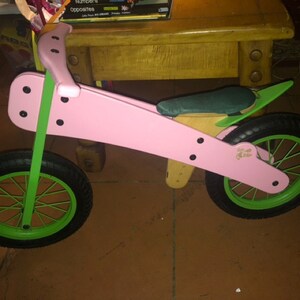 Wooden Balance Bike Wood Bicycle Kids 