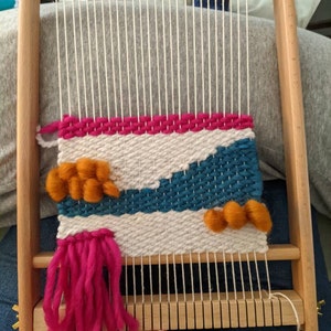 Weaving Starter Pack, Navy and Mustard Beginner Tapestry Kit, Complete ...