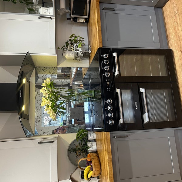 Rusted Antique Mirror Toughened Glass Splashback - Etsy UK