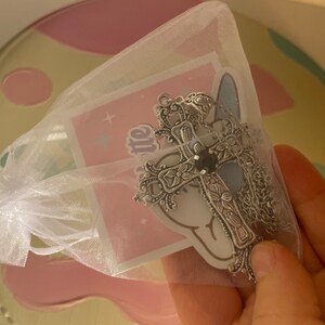 Black and Red Cross Necklace - Etsy