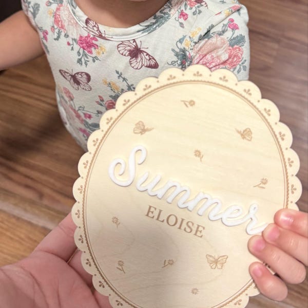 Personalized Baby Name Hospital Birth Announcement Sign – Engraved ...