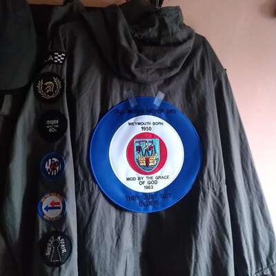 Reflective Embroidered Biker Patch: Custom Top/bottom Rocker