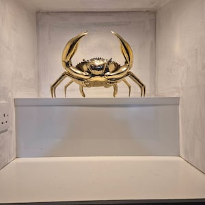 Mr Pinchy Crab - Brass Crab - Brass Crab Figure - Brass Crab Statue - Brass Crab Deco -  Boho Crab -