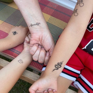Family Temporary Tattoo (set of 4)