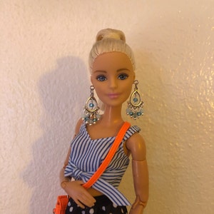 Barbie Jewelry Silver Chandelier Earrings