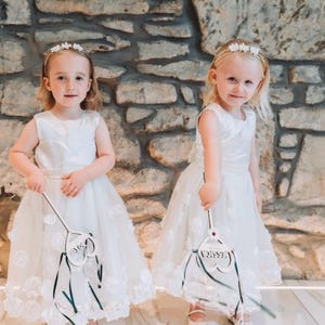 Flower Girl Wand - Her Name Plus Bride and Groom Names Engraved ...