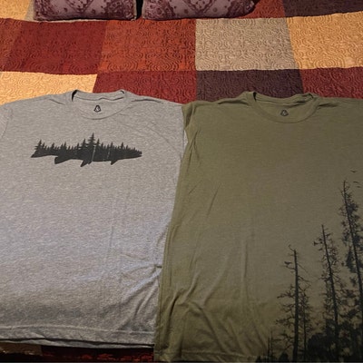 Mens Graphic Tees Triangle and Pines Nature Tshirt Men - Etsy