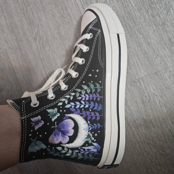 Converse Chuck Taylor Floral Print Womens Blue Plimsolls