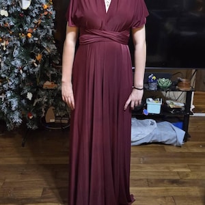 Burgundy Bridesmaid Dress Convertible Dresses Infinity Dress, Ball Gown,  Party Dress, Coktail Dress, Prom Dress, Maroon Maternity Dress - Etsy