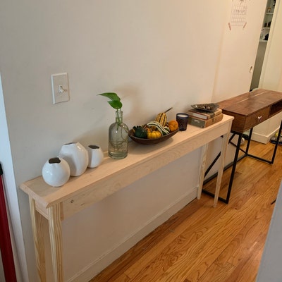 Nathan James Boho Wood Fluted 2 Drawers Console Table: Tapered Legs, Brass Handles, Mid-Century Modern Nathan James Boho Wood Fluted 2 Drawers Console Table: Tapered Legs, Brass Handles, Mid-Century Modern