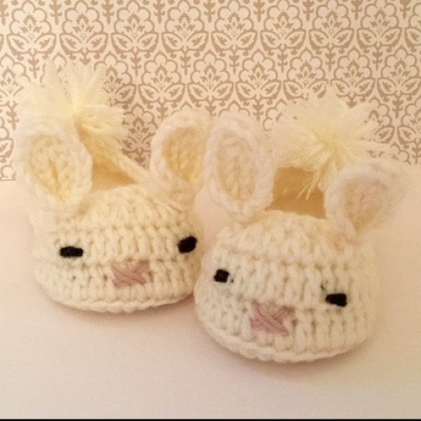 Crochet Patterns Baby Booties Classic Year-round Bunny House Slippers ...