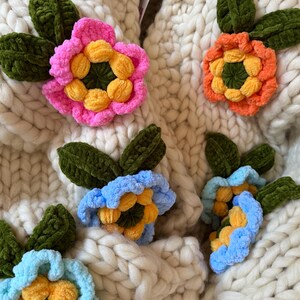 Leilayca,exotic Lotus Blossom , Chunky Knit Cardigan, Fluffy