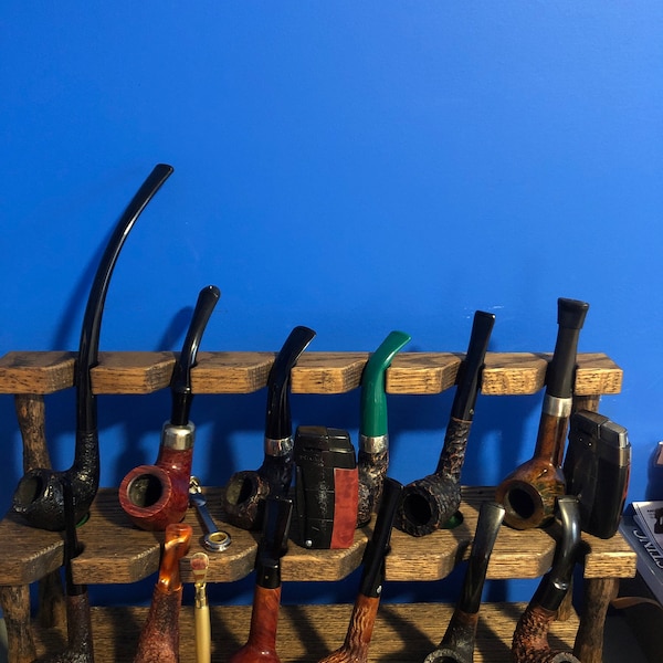 Solid Oak Pipe Display Stand - Etsy