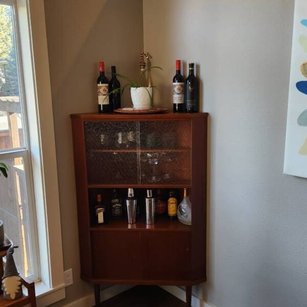 View of Mid Century Danish Modern Desk Executive Teak 3 Drawer Cabinet Danish ...