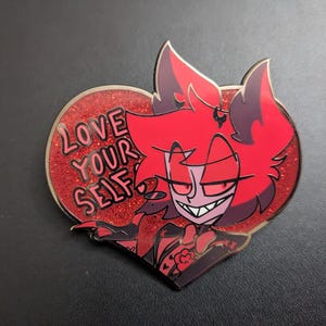 Hazbin Hotel Alastor Valentines Pin ( INSTOCK ) - Etsy