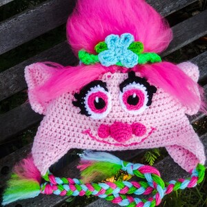 Pink Trolls Hat Crochet Pattern 