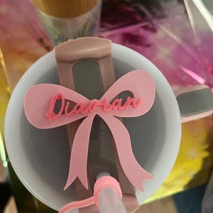 Bow tumbler name plate 30oz or 40oz