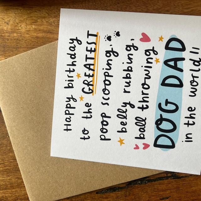 Tongue in Peach Funny Dad Cards - From the Dog - From Me and your Furry
