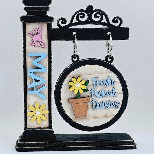 Interchangeable Seasonal Mini Standing Sign Frame SVG | Laser Cut File ...