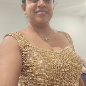 Golden Sabyasachi Deep V Cut Readymade Designer Wedding Wear Bride Saree Blouse Heavy Beaded Women Sari Choli Indian Fabric Tunic Crop Top