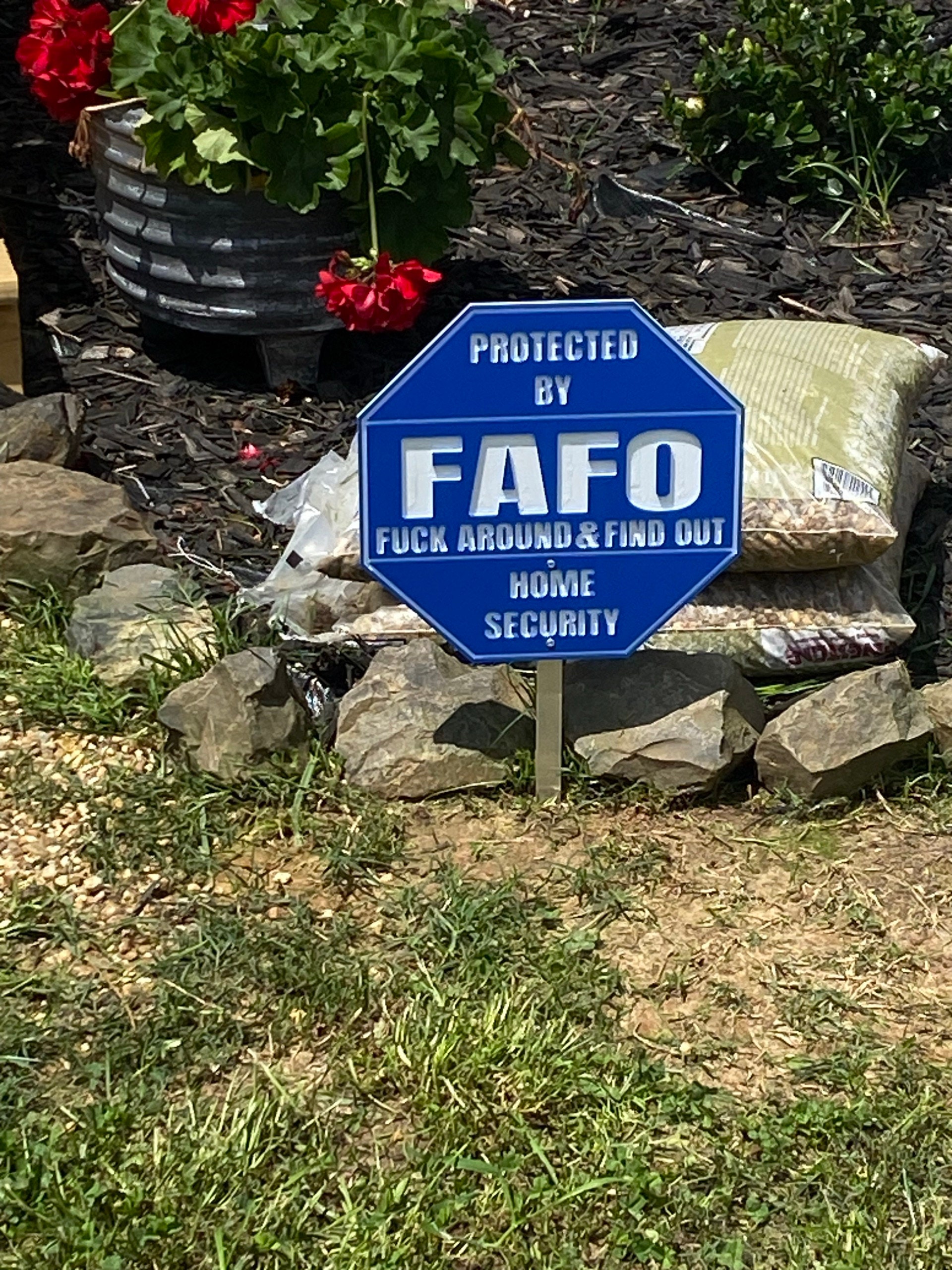 FAFO Home Security Sign