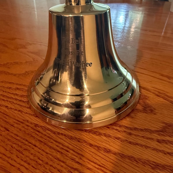 Personalized Engraved Brass Bell - Custom Antique Bell for - Engraved ...