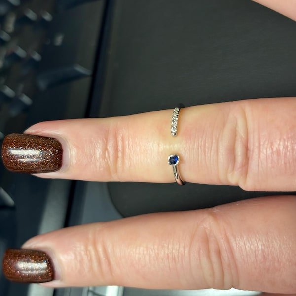 14k Gold Baguette Diamond Promise Ring, Solid Gold Simple Solitaire ...