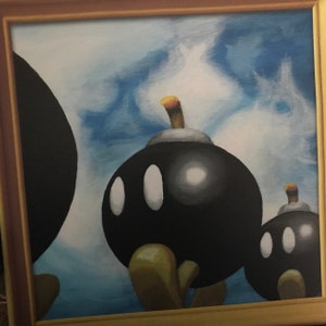 Super Mario 64 Gallery Set ALL 10 Paintings From the Game canvas Prints 