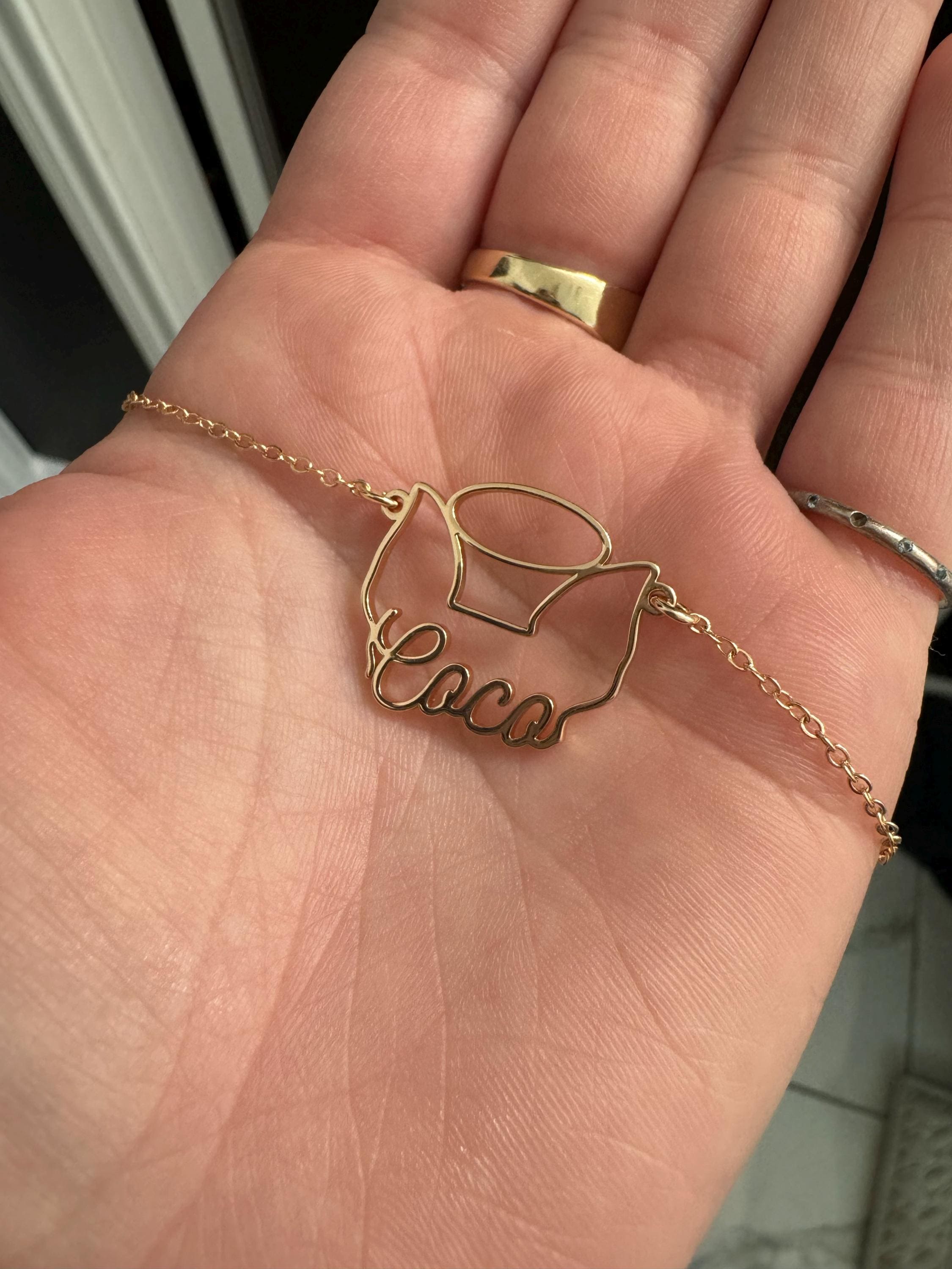 Custom Dog Ears Outline Necklace - Personalized Pet Jewelry - Animal Silhouette Pendant- Unique Dog Lover Gift - Memorial Pet Portrait Gift