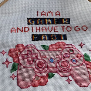 GIT GUD Cross Stitch Pattern. Get Good Gamer Talk (Download Now