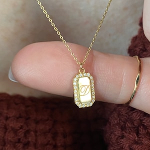 14K Solid Yellow Gold Mens Diamond Dog Tag Pendant 1.50 Ctw – Avianne  Jewelers