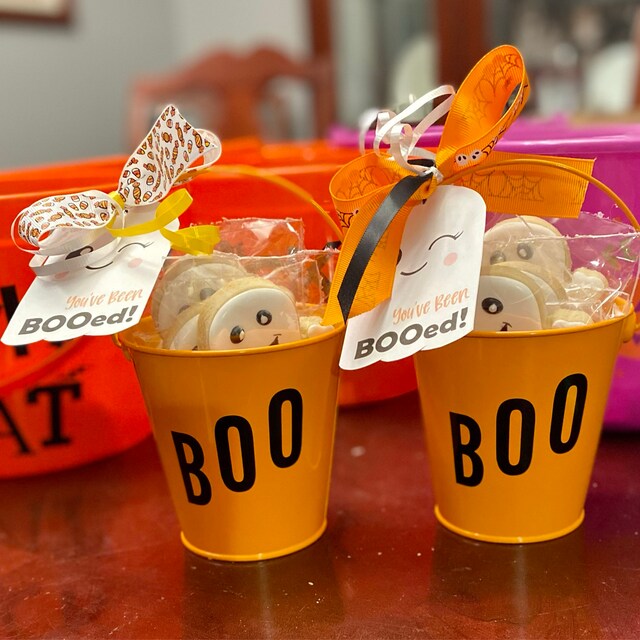 80 Pcs Halloween Gift Tags With String - You've Been Booed Tags For Goodie Bags