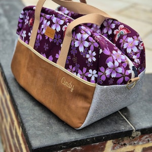 Sac Fourre-tout Fait Main Infirmière – Imprimé Garfield Et Minnie – Rouge