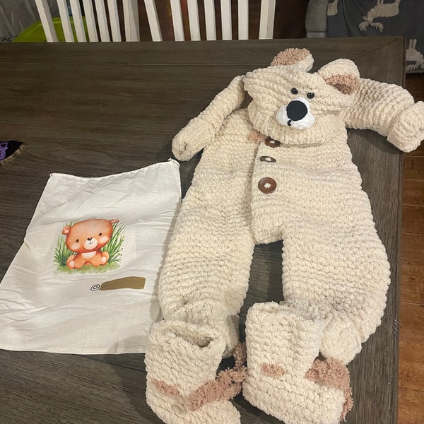 Cute Bear Knit Baby Jumpsuit Newborn Photo Session Scene Romper baby cute-bear-knit-baby-jumpsuit-newborn-photo-session-scene-romper-baby