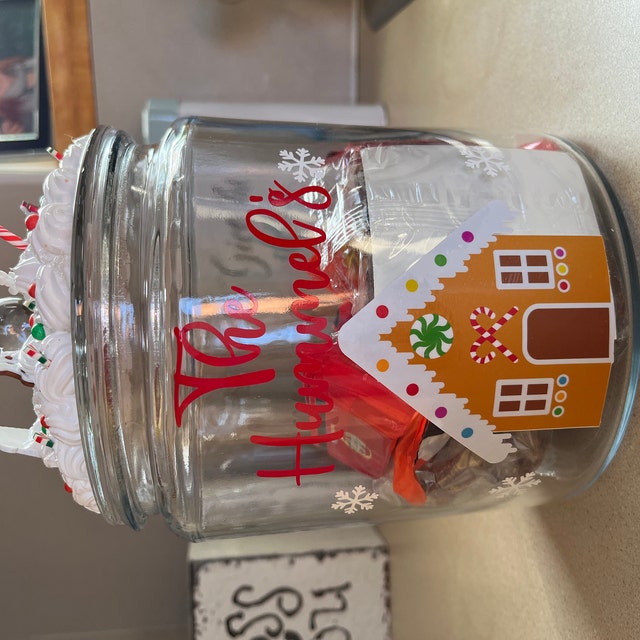 Christmas Cookie Jar, Holiday Cookie Jar, Gingerbread Cookie Jar, Fake  Frosting Topper, Personalized Cookie Jar, Christmas Candy Jar 