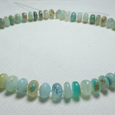 Natural Antique Peruvian Opal Gemstone, Rondelle Beads 4.5-6mm, 9mm, 10 ...