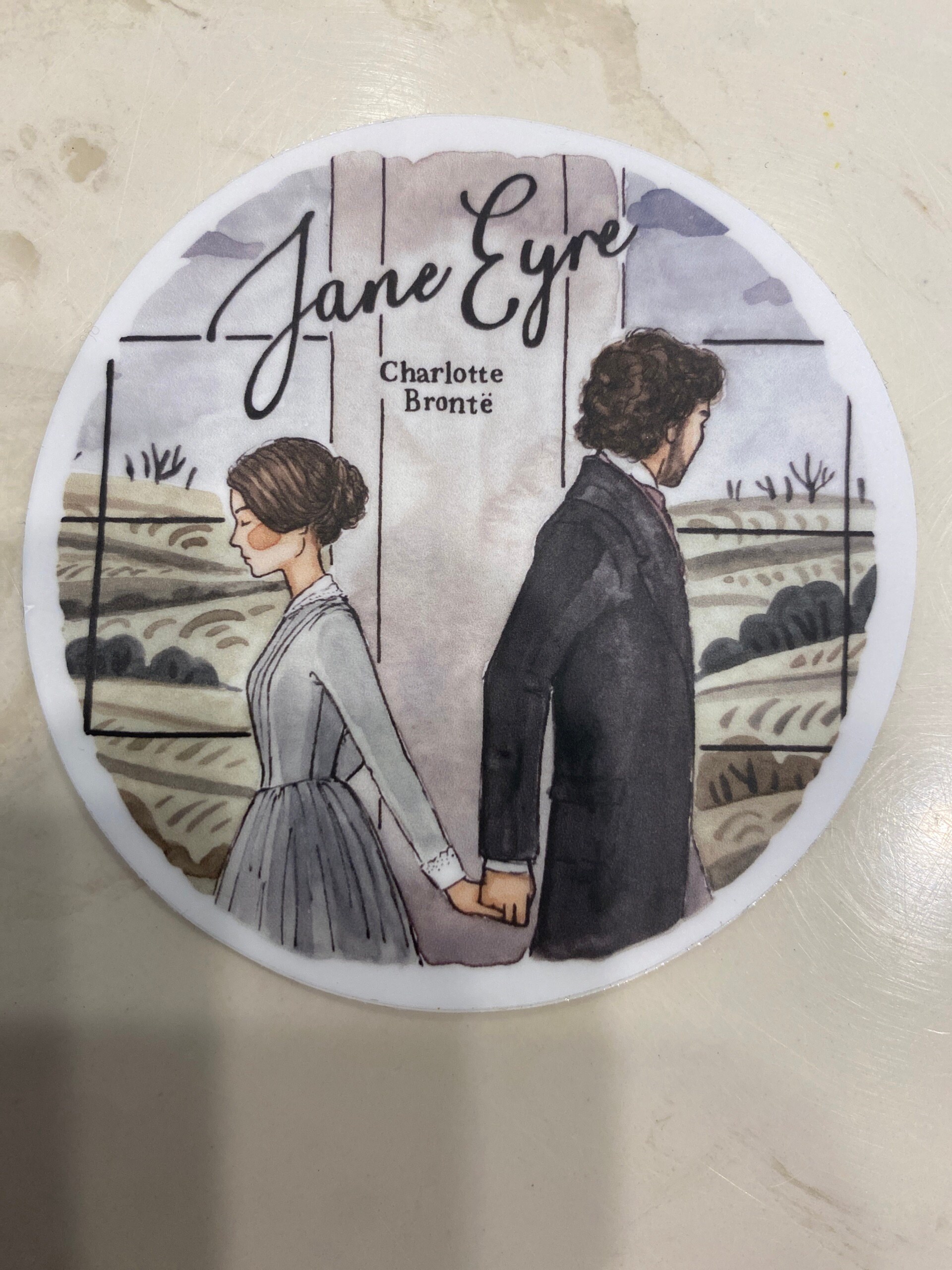 Literary Watercolor Sticker | Pride & Prejudice Sticker | Jane Eyre | Little Women | Watercolor Illustration | Book Lover Gift | Book Art
