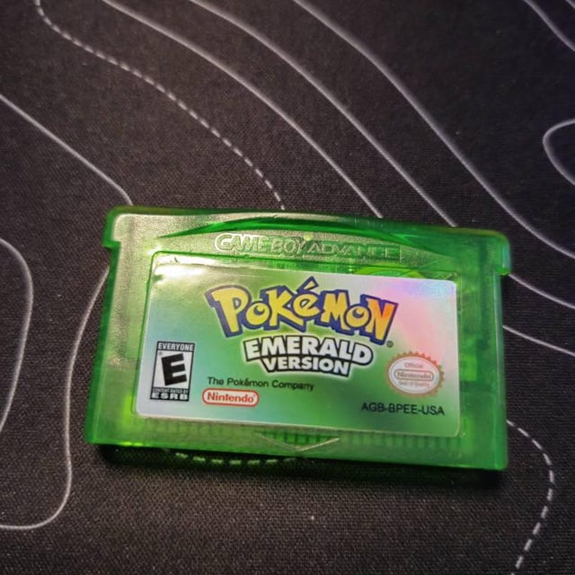 GBA ポケモン エメラルド バージョン 交換用ラベル デカール ホイル