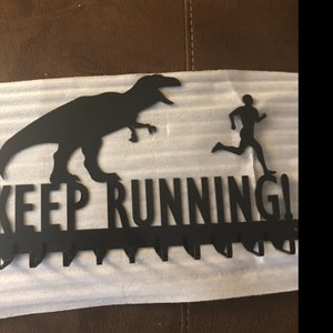 Keep Running T-Rex /& Woman Medals Rack