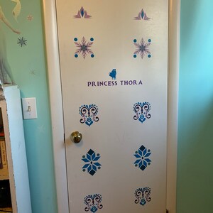 Frozen Door Decal, Personalized Door Decal, Frozen Decal, Princess ...