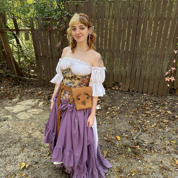 Women Medieval Renaissance Cosplay Off The Shoulder Victorian Irish Dress