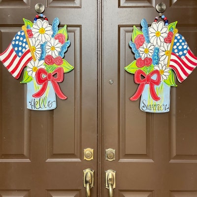 Spring Door Hanger Summer Door Hanger Spring Decor Spring Door Decor ...
