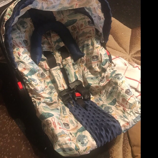 Mossy Oak Camo with lime green minky Car seat cover and hood Etsy