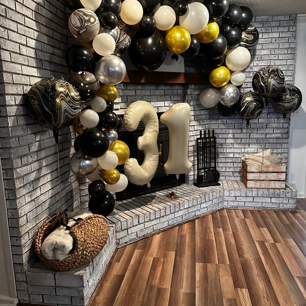 Popxstar  Letter Heart A-z 40inch Big Balloon Number Mosaic 0-9 Happy Birthday Wedding Party Decoration Baby Shower Large Figure Globo DIY
