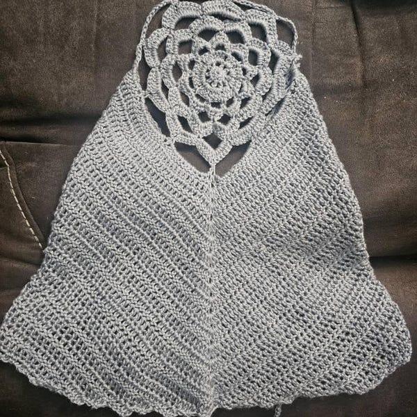 Peacekeeper Crochet Mini Dress