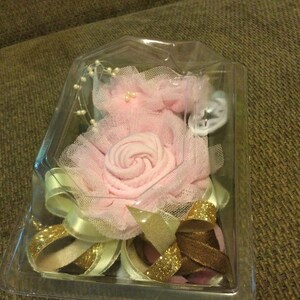 Baby Sock Baby Shower Corsage, Handmade Infant Sock Baby Shower Corsage ...