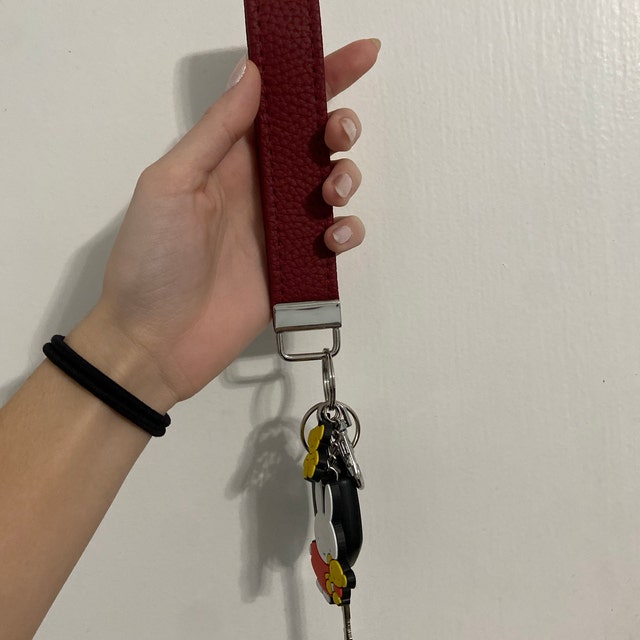 Genuine Leather Wristlet Keyring / Key Fob / Keychain Wrist Genuine Leather Wristlet Keyring / Key Fob / Keychain Wrist
