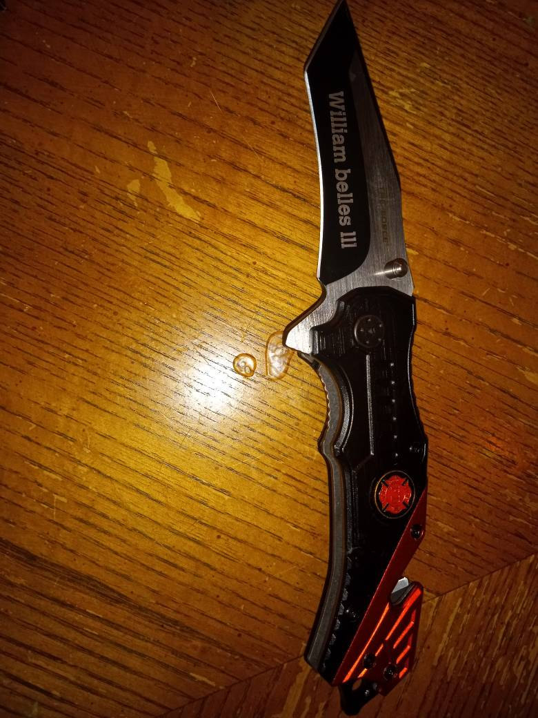 Personalized FIREFIGHTER FIREMAN Pocket Knife Knives Fire Academy Platoon Engine Custom Engraved Gift for Dad Him Grandpa Son Multitool