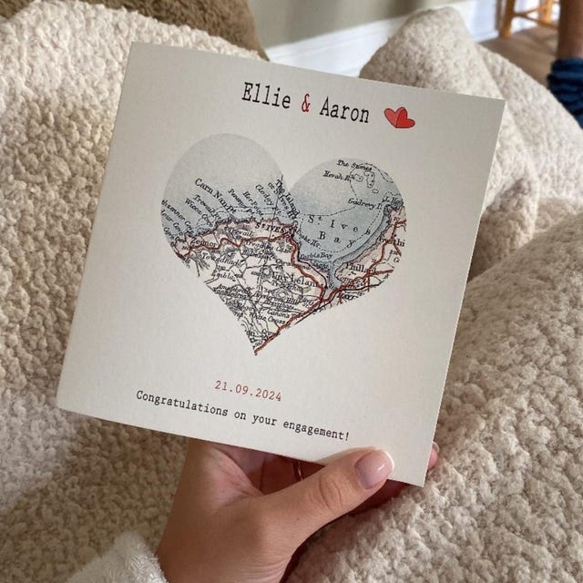 Old English Co. - Biglietto di auguri per anniversario di matrimonio da parte dei genitori, design moderno con oche romantiche e romantiche, interno bianco