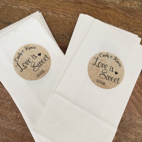 100 Cartellini Personalizzati "Love Is Sweet" Per Bomboniere Matrimonio - Etichette Regalo Carta Verde Acqua, 5,7x2 Cm